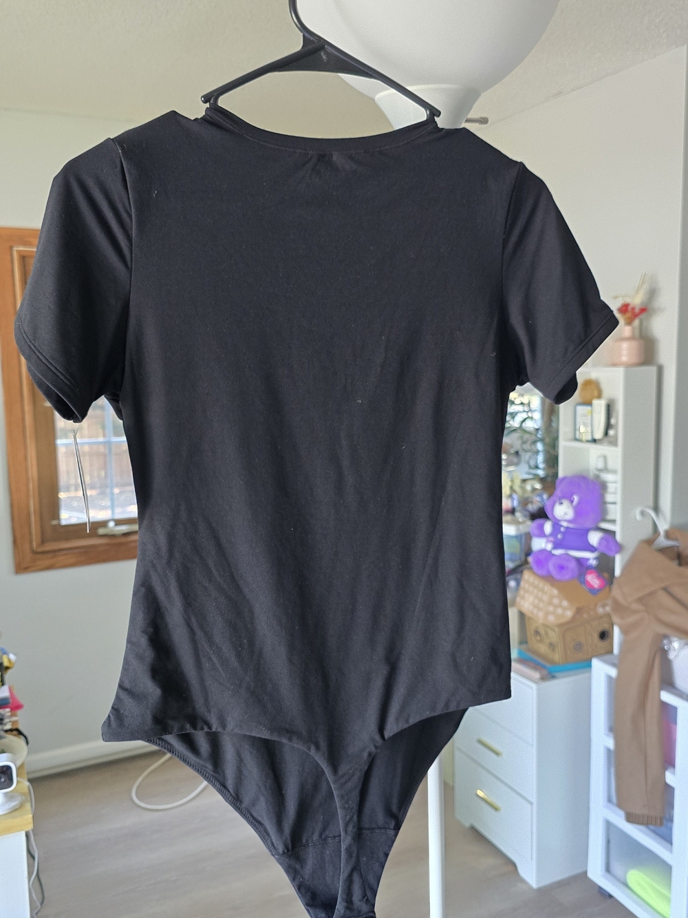 Auden Black Short-Sleeve Crewneck Bodysuit Tee - Picture 2 of 5